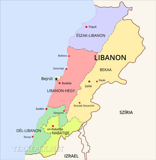 Libanon városai